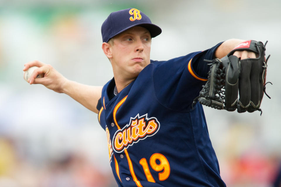 Merrill Kelly signed a two-year contract worth a guaranteed $5.5 million with the Arizona Diamondbacks on Tuesday. (Getty Images)