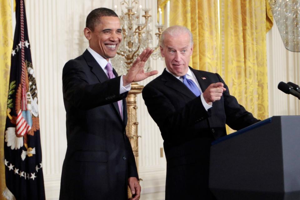 Barack Obama and  Joe Biden are seen in 2010. That year’s midterm elections were a disaster for the Democratic Party, particularly when it came to control of redistricting around the nation.