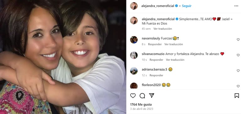 Conmoción por la muerte del hijo de Alejandra Romero, la última novia de Rodrigo Bueno (Foto: Alejandra_romerooficial)