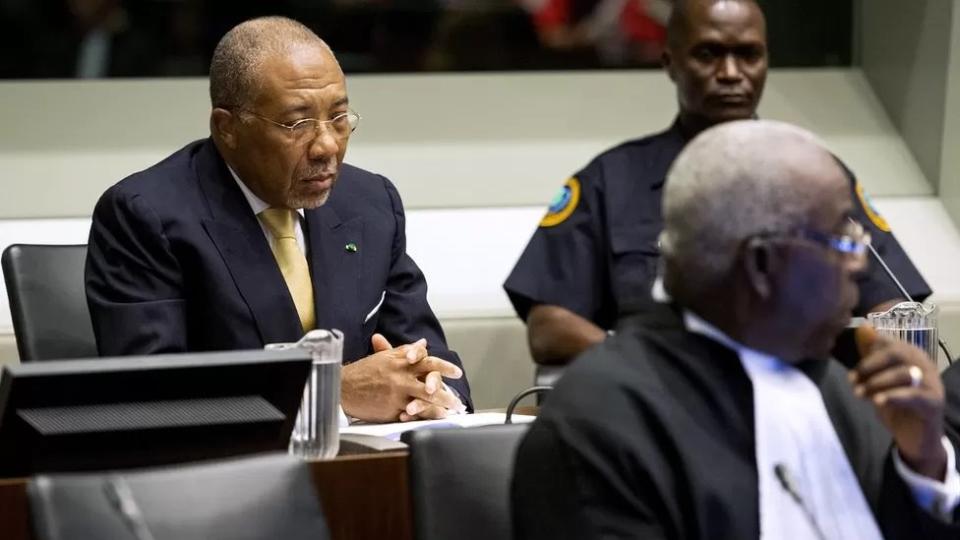 Charles Taylor durante el juicio que se le hizo por genocidio.