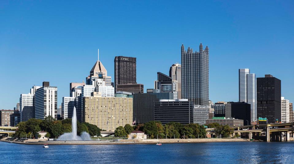 City skyline and Point State Park. (Photo by John Greim/LightRocket via Getty Images) 