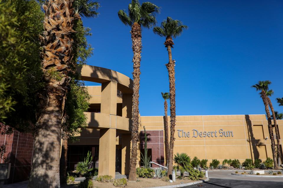 The Desert Sun building is seen, Friday, Sept. 3, 2021, in Palm Springs. 
