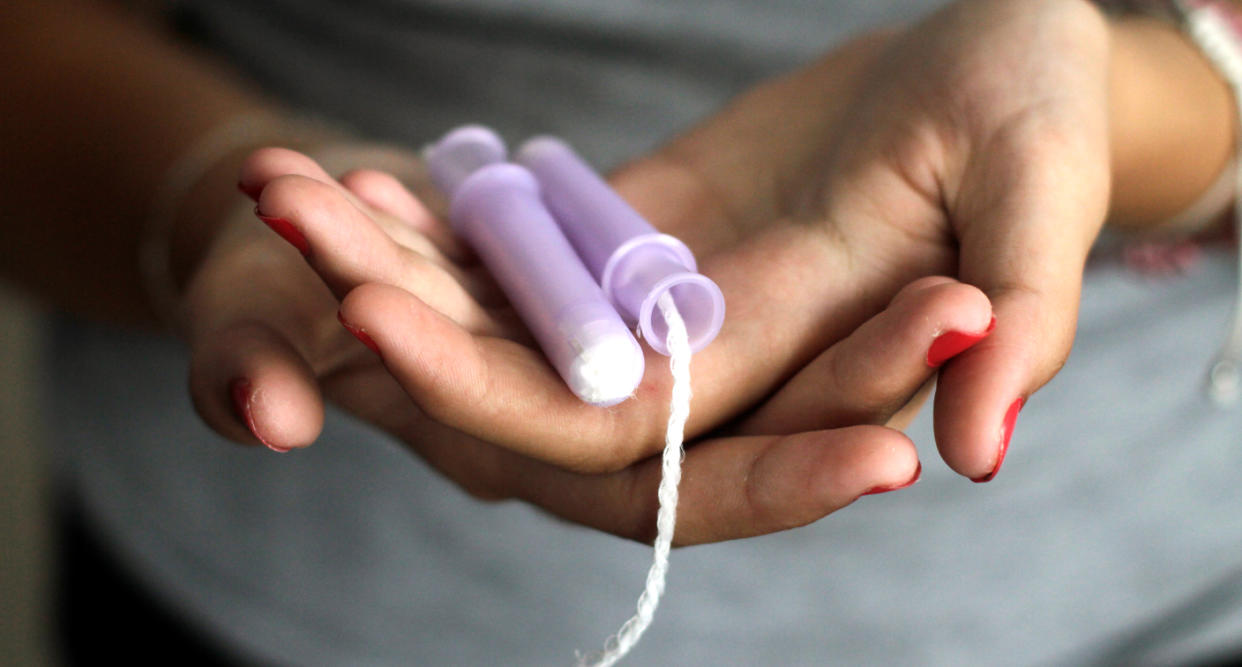 Middle school students protested their principal refusing to provide free tampons in school by baking tampon-shaped cookies. (Photo: Getty Images)