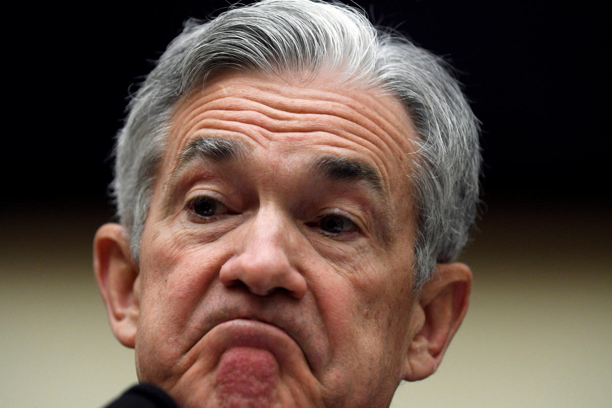 Federal Reserve Chairman Jerome Powell. REUTERS/Mary F. Calvert