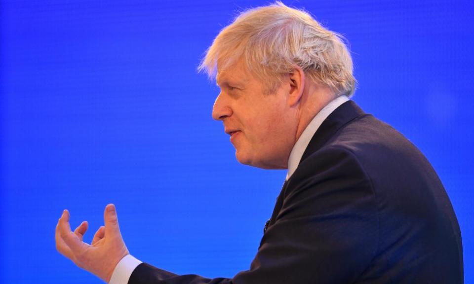 Boris Johnson at the CBI conference in London