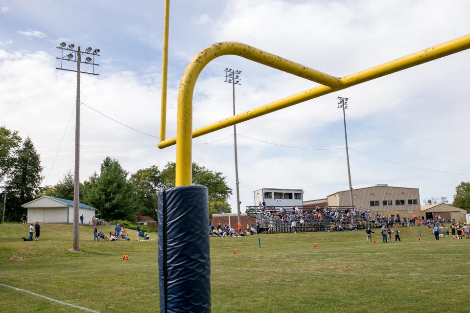 Aquin beat Biggsville West Central, 42-0, on Saturday, Sept. 25, 2021, at Aquin Catholic High School in Freeport.