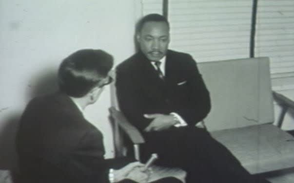 WSB-TV's Ray Moore was the first to interview Dr. Martin Luther King Jr. after President Kennedy's assassination.