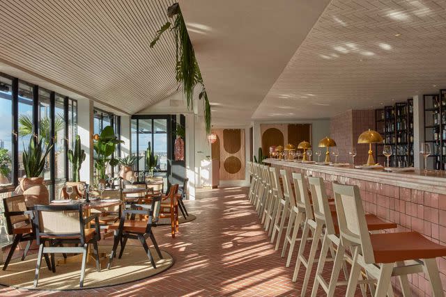 <p>Courtesy of One Hundred Shoreditch</p> One Hundred Shoreditch’s Rooftop brings California cool to London.