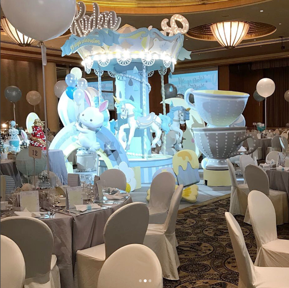 The daughter of Singaporean billionaire Peter Lim threw a lavish 99-days party for her son, Kyden. (Photo: missysharont/Instagram)