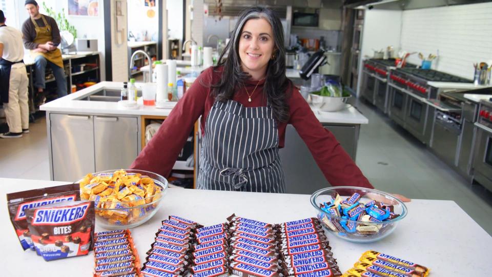 Claire Saffitz in an episode of "Gourmet Makes" from Bon Appetit's YouTube channel.