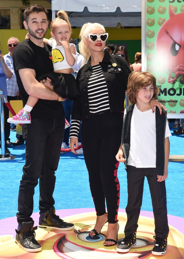 Christina Aguilera and family