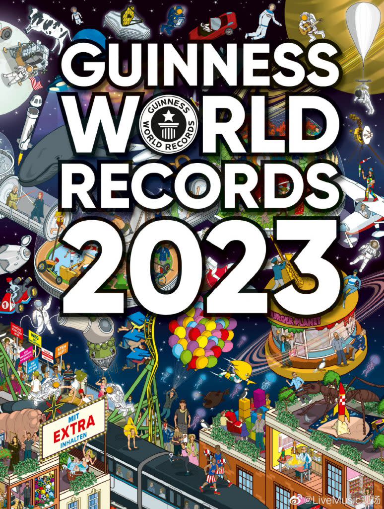 蔡依林以獲得最多次「年度歌曲獎」歌手榮登2023年「金氏世界紀錄大全」。（圖／翻攝自微博）