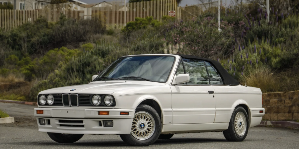 1991 bmw 325i convertible with special appearance package in white
