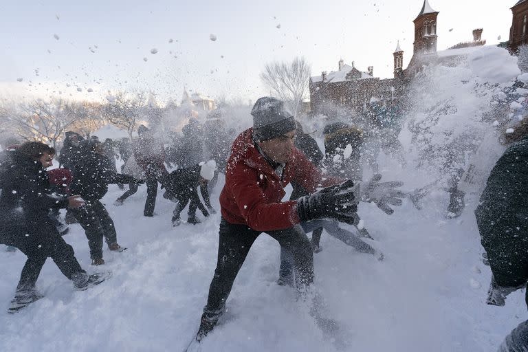 Washington; nieve; el mundo; tormanta