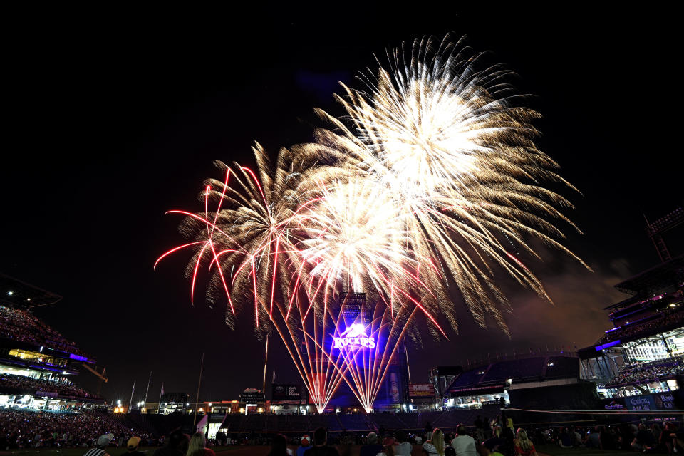 The Colorado Rockies baseball team treated fans to a fireworks spectacular at Coors Field on July 4th.