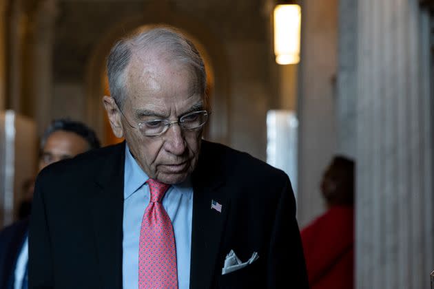 Sen. Chuck Grassley (R-Iowa), who is seeking his eighth Senate term, says he still considers Leach a friend, despite Leach's endorsement of Grassley's Democratic opponent this fall. (Photo: Anna Moneymaker via Getty Images)