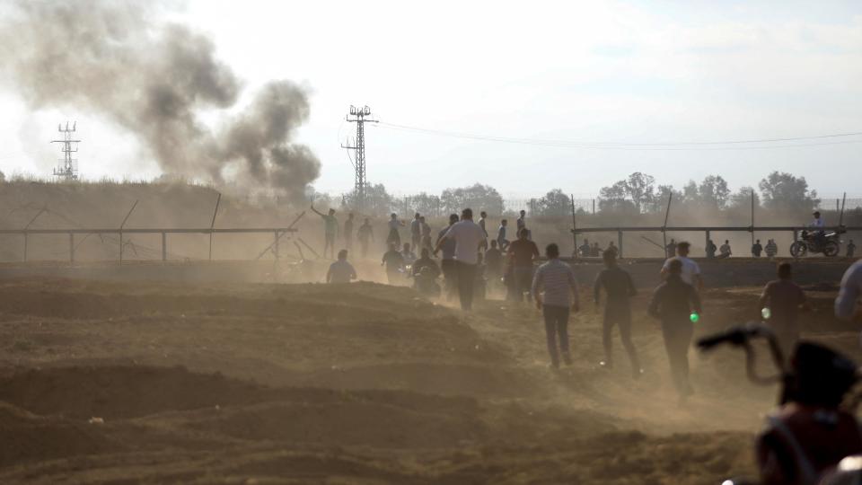 Palestinos penetran territorio israelí por una ruptura en la valla fronteriza