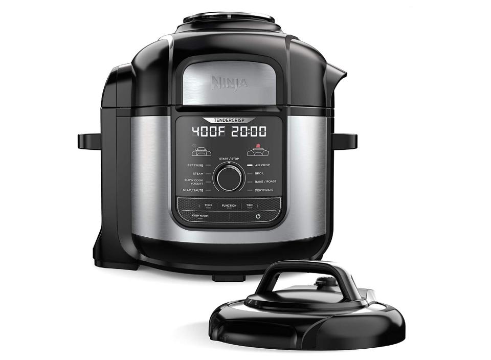 A Ninja Instant Pot is a deluxe XL instant pot that comes with a 5-quart crisper basket