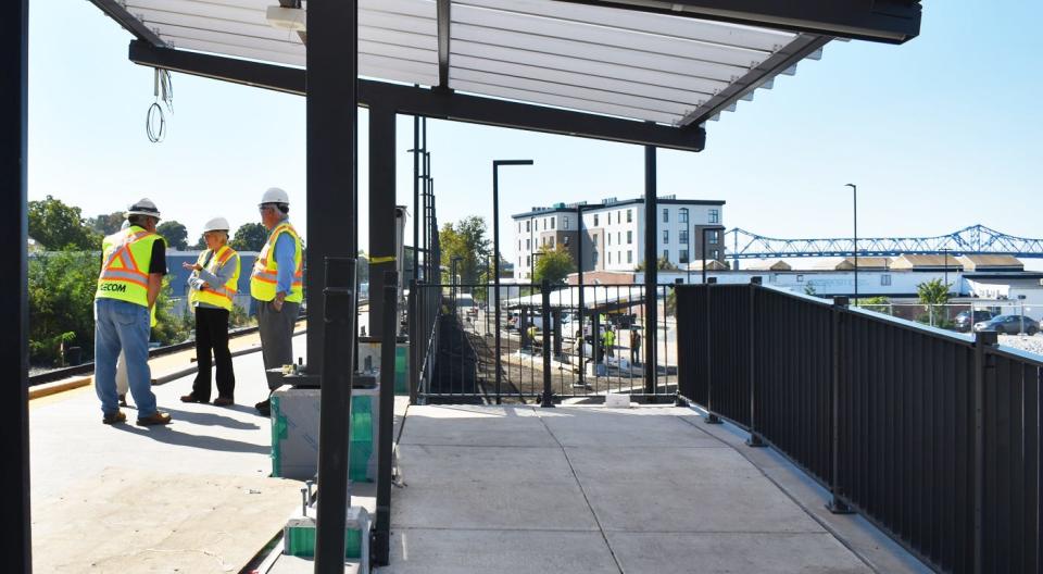 A look at the South Coast Rail platform on Depot Street in Fall River.