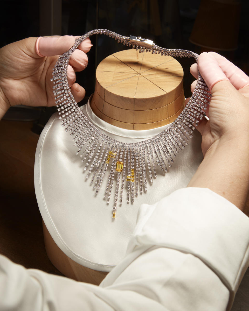 Fendi’s Flavus necklace comprises more than 1,000 diamonds. - Credit: Courtesy of Fendi