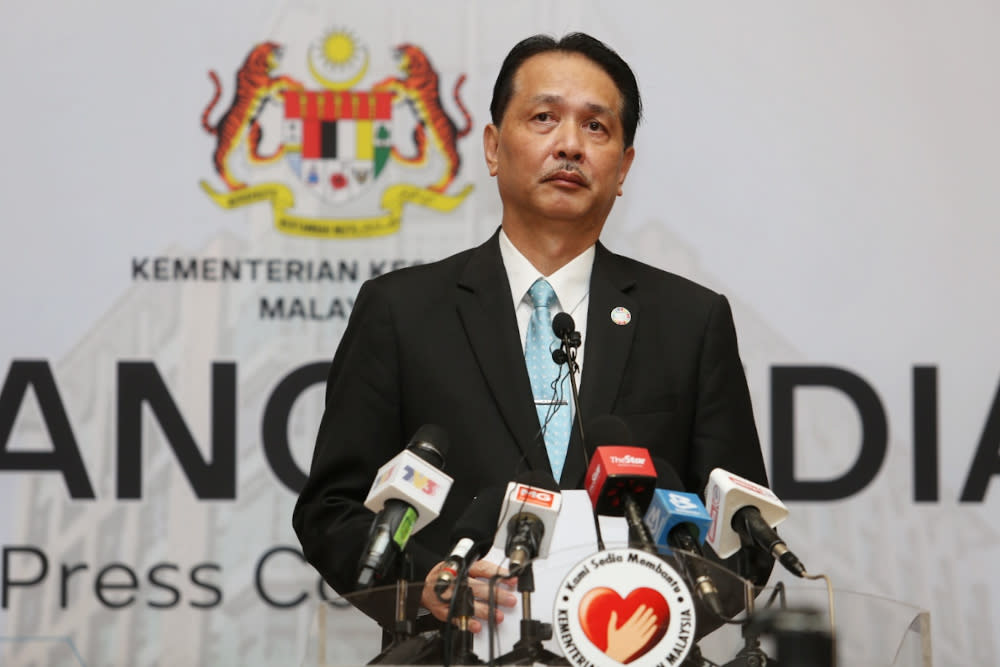 Health Director-General Datuk Dr Noor Hisham Abdullah said that the Form Five student has been tested twice for Covid-19 and the results came out negative. — Picture by Choo Choy May