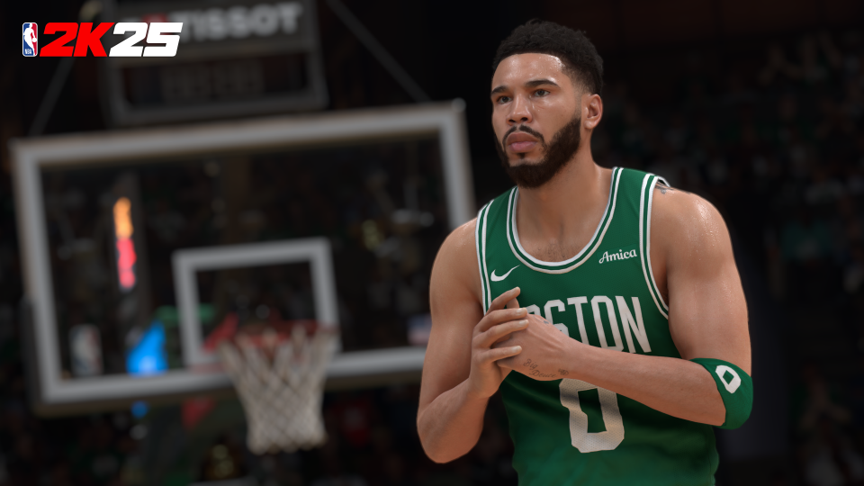 Celtics forward Jayson Tatum is seen in NBA 2K25. (Photo courtesy of 2K)