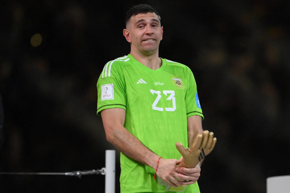 Emiliano Martinez après la finale face à la France à la Coupe du monde au Qatar, le 18 décembre.