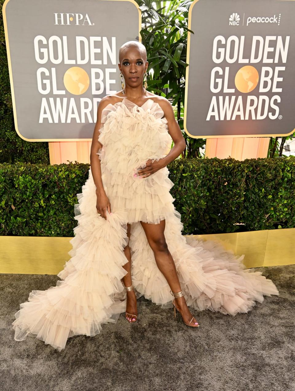 <div class="inline-image__caption"><p>Monica Ahanonu celebrates the 80th Annual Golden Globe Awards with Moët And Chandon at The Beverly Hilton on January 10, 2023 in Beverly Hills, California.</p></div> <div class="inline-image__credit">Michael Kovac/Getty Images for Moët and Chandon</div>