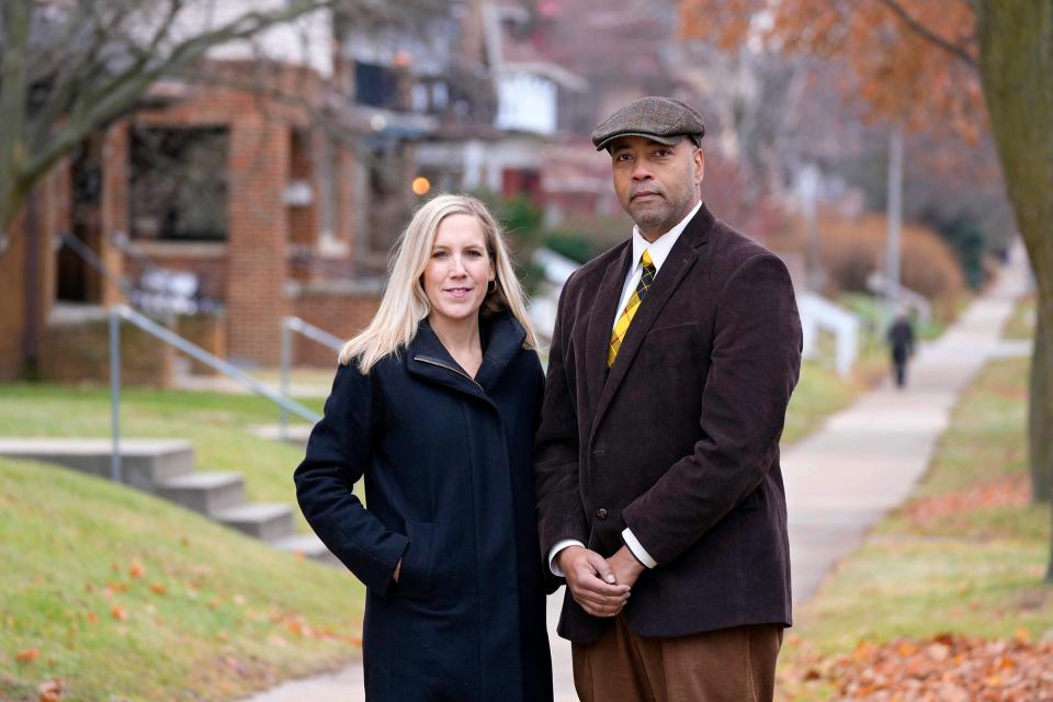 University of Wisconsin-Milwaukee professors Anne Bonds and Derek Handley are heading a crowdsourcing effort to document and map how restrictive covenants shaped the racial geography of Milwaukee County. Bonds, an associate professor of Geography and Urban Studies, and Handley, an assistant English professor, are seen near UWM.