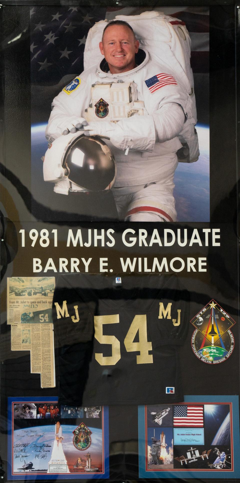 Astronaut Barry “Butch” Elmore is recognized as a distinguished alum from the school's Class of 1981 at Mt. Juliet High School in Mt. Juliet, Tenn., Monday, April 1, 2024.