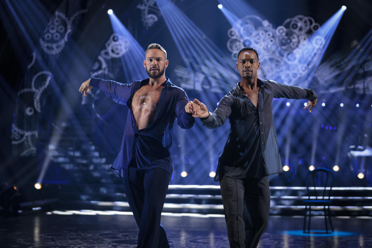  John Whaite and Johannes Radebe moved the 'Strictly' judges with their Rhumba. (BBC)