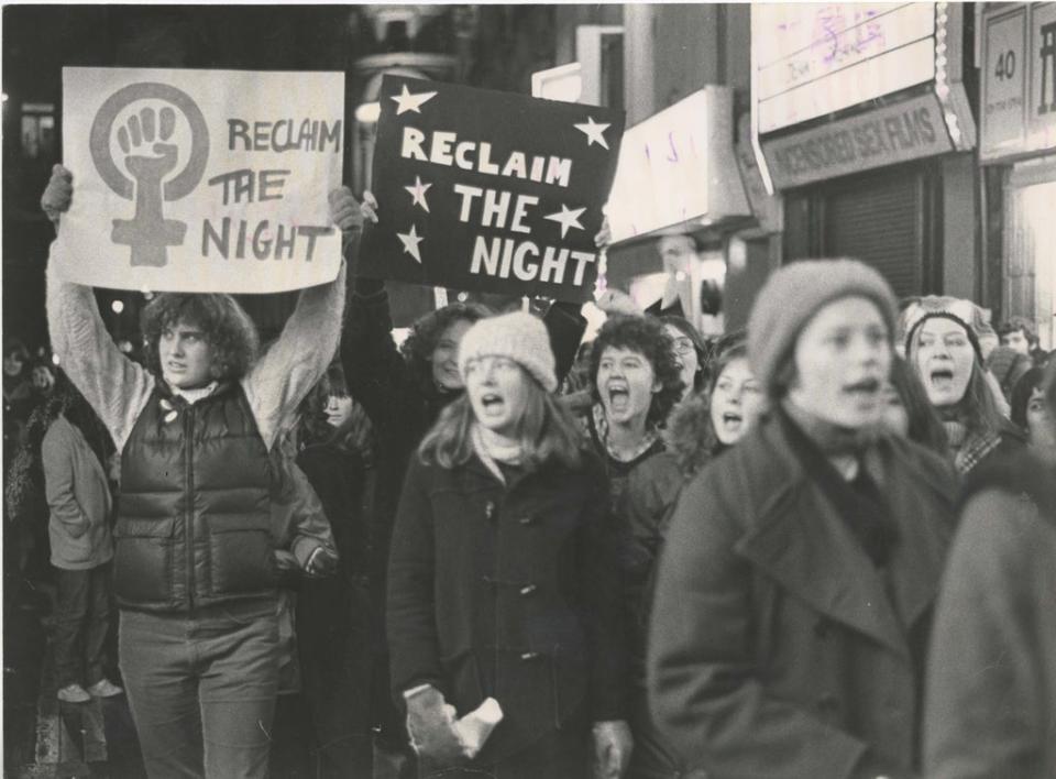 Reclaim the Night protest on 20 January 1979 (Angela Philips)