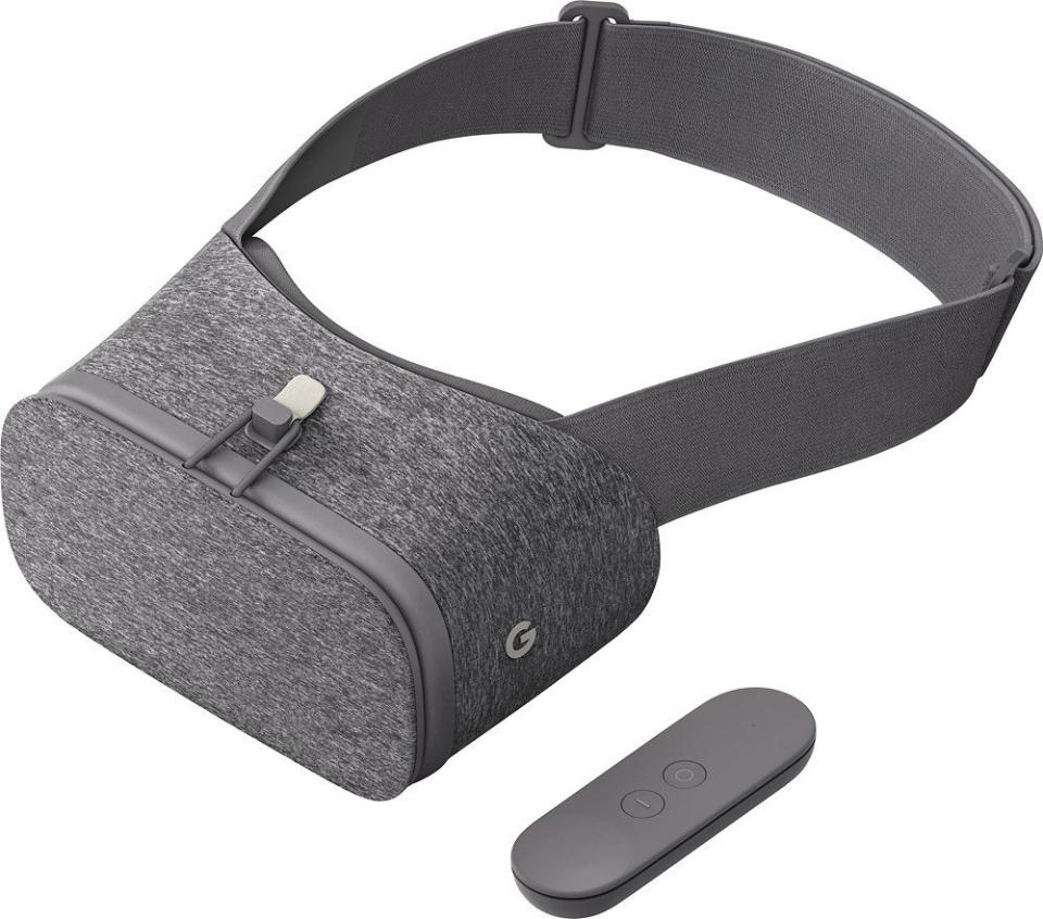 Google Daydream View VR Headset, $79, <a href="http://www.bestbuy.com/site/google-daydream-view-vr-headset-slate/5667796.p?skuId=5667796&amp;ref=212&amp;loc=1&amp;ksid=662caaa7-c3fc-4c47-a818-41a8f54904db&amp;ksprof_id=10&amp;ksaffcode=pg147388&amp;ksdevice=c&amp;lsft=ref:212,loc:2" target="_blank">Best Buy</a>