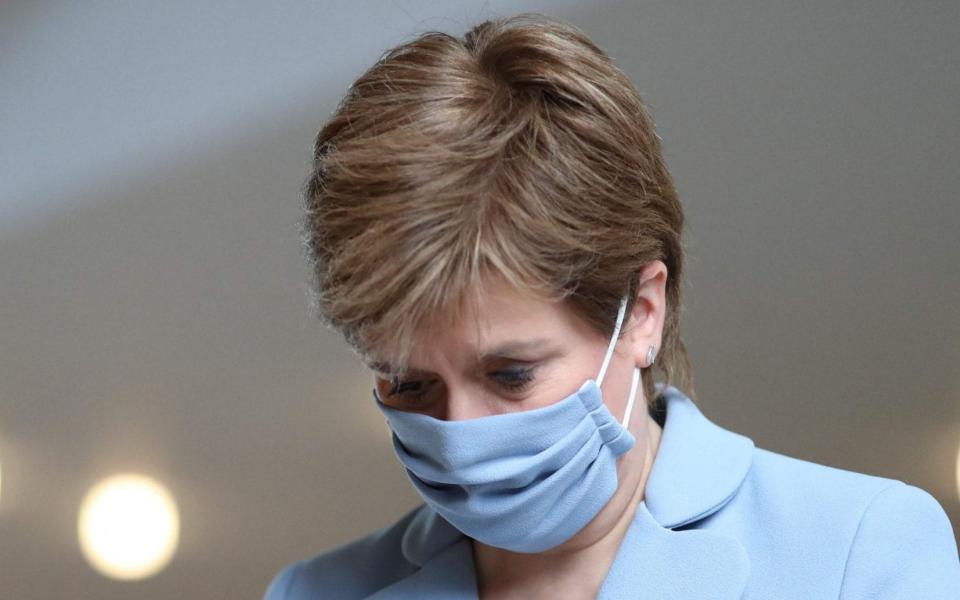 First minister Nicola Sturgeon's original lockdown timetable would have seen Scotland moving to the lowest Level 0 of her five-tier system on June 28 - RUSSELL CHEYNE/POOL/AFP via Getty Images