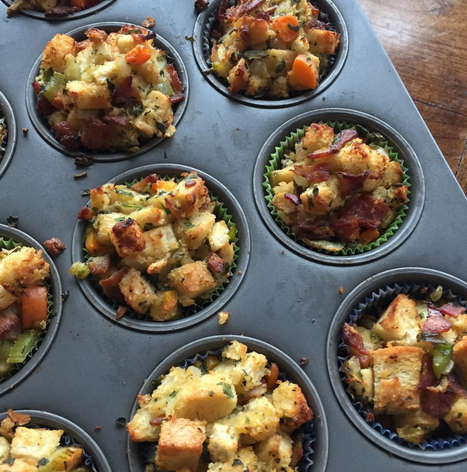 Stuffing In A Muffin Tin