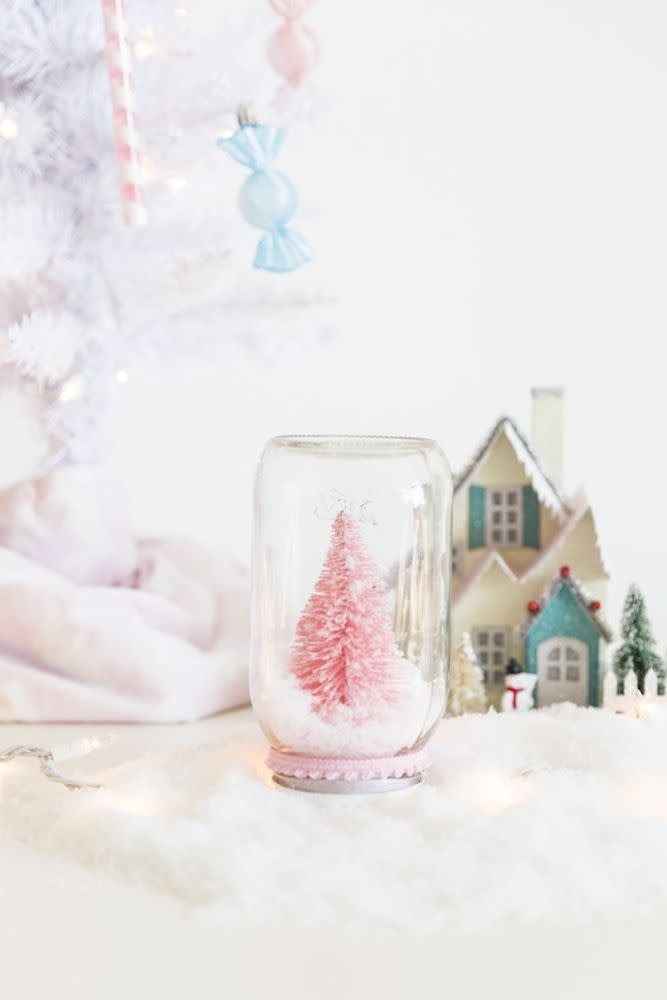 DIY Pretty in Pink Snow Globe