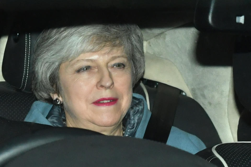 May leaves Parliament after a major defeat today. Photo: Dominic Lipinski/PA Wire/PA Images.