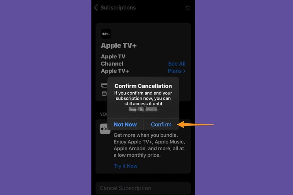 Screenshot of Apple TV app on a mobile phone.