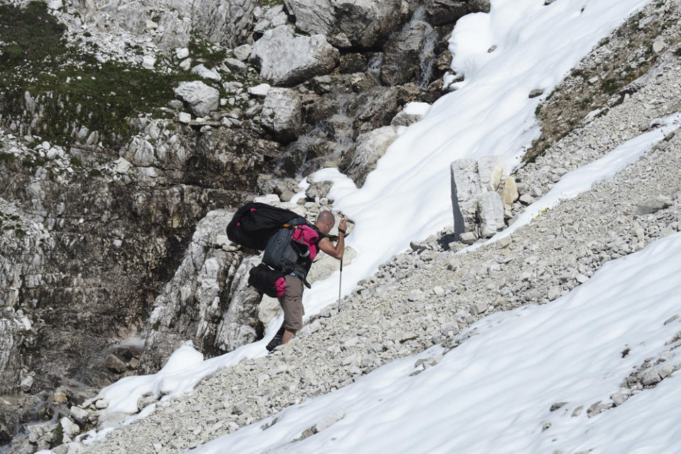 Paul climbing up the Dolomites (Collect/PA Real Life)