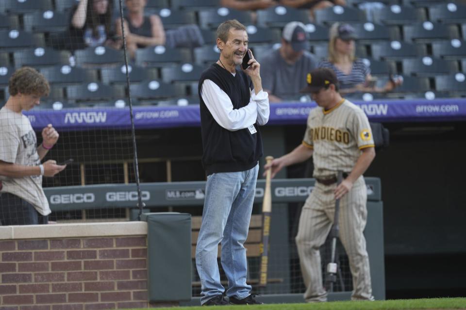 San Diego Padres owner Peter Seidler in the first inning of a game.