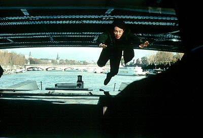 Jet Li flies into action as Liu Jiuan in 20th Century Fox's Kiss of the Dragon - 2001