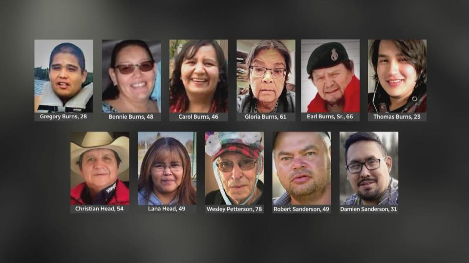 Eleven people were killed in the Sept. 4, 2022, stabbings. Most were from James Smith Cree Nation. One man was from Weldon, Sask.