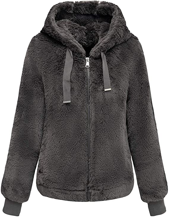 This soft faux fur jacket will keep you warm in any weather. (Image via Amazon)