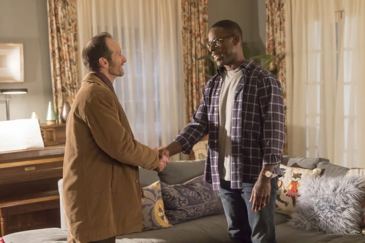 Denis O'Hare as Jesse, Sterling K. Brown as Randall Pearson (Photo by: Ron Batzdorff/NBC)