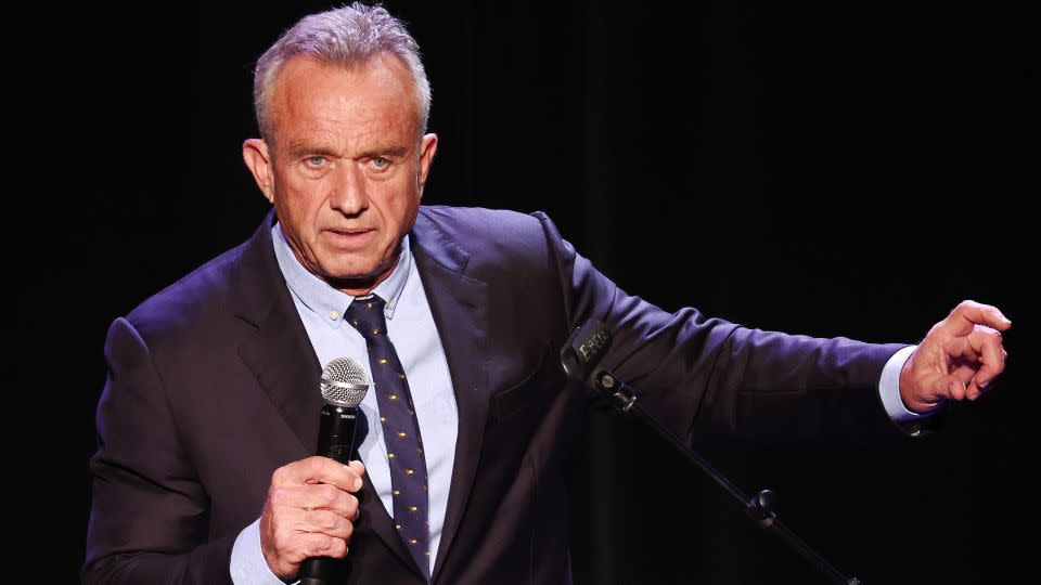 Democratic presidential candidate Robert F. Kennedy Jr.  addresses a Hispanic Heritage Month event on September 15 in Los Angeles. - Mario Tama/Getty Images