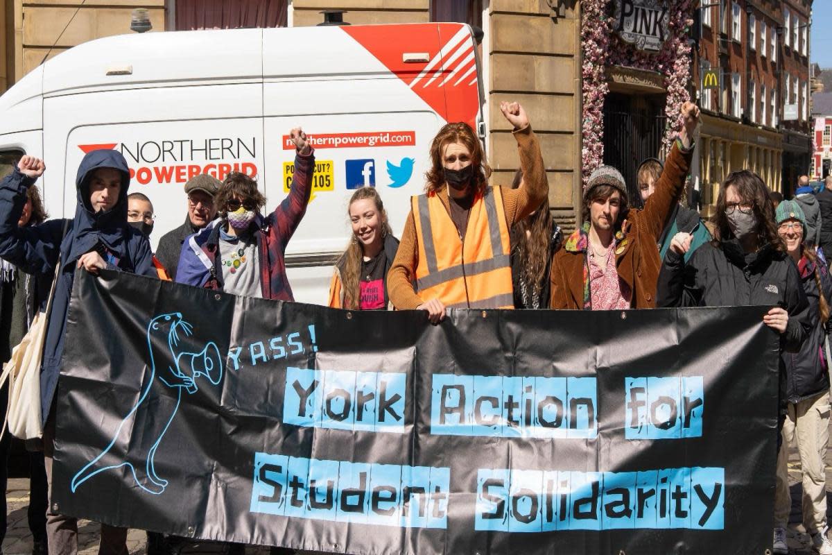York Action for Student Solidarity at the march in St Helen's Square <i>(Image: Supplied)</i>
