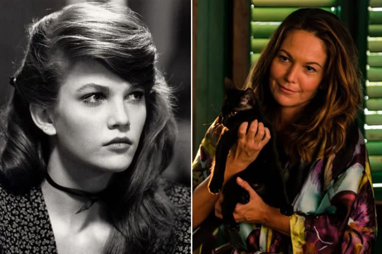 Diane Lane a los 18 años en La ley de la calle y en una escena de Obsesión