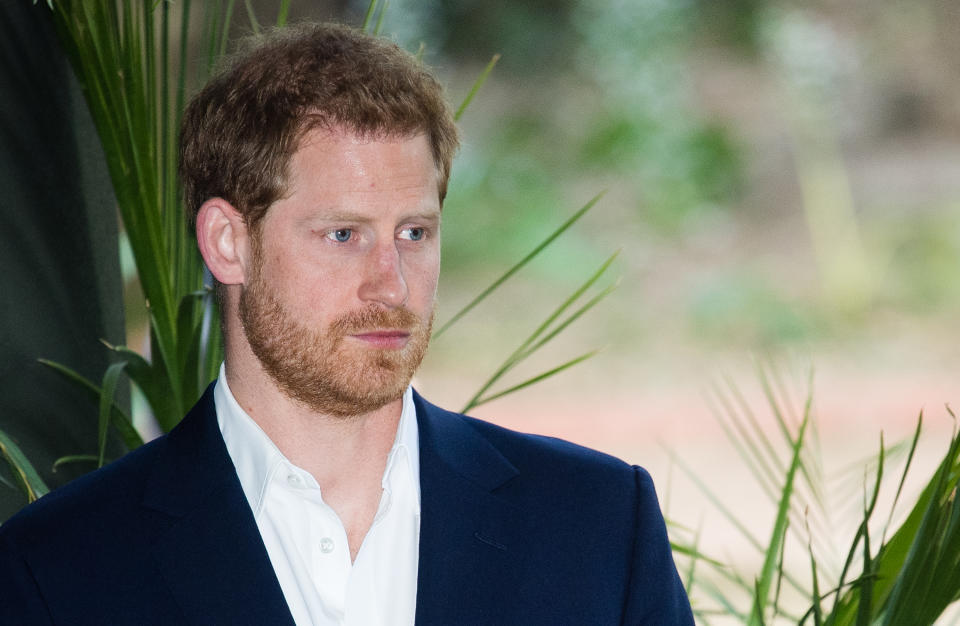 JJOHANNESBURG, SOUTH AFRICA - OCTOBER 02: Prince Harry, Duke of Sussex visits the British High Commissioner's residence to attend an afternoon reception to celebrate the UK and South Africa’s important business and investment relationship, looking ahead to the Africa Investment Summit the UK will host in 2020. This is part of the Duke and Duchess of Sussex's royal tour to South Africa. on October 02, 2019 in Johannesburg, South Africa. (Photo by Samir Hussein/WireImage)