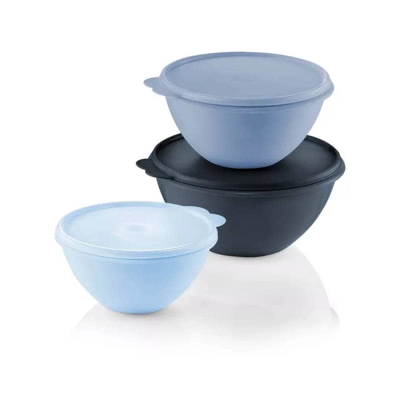 Tupperware 3pc Wonderlier Plastic Food Storage Bowls