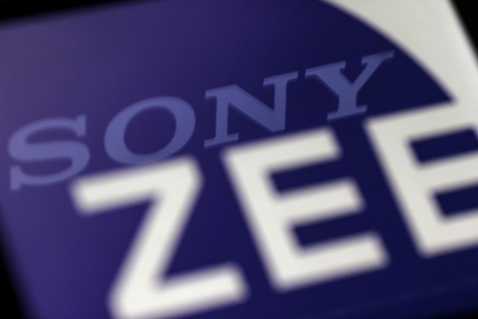 Signage for Zee Entertainment Enterprises Ltd. and Sony Group Corp. in Mumbai, India, on Tuesday, Jan. 9, 2024. Photographer: Dhiraj Singh/Bloomberg